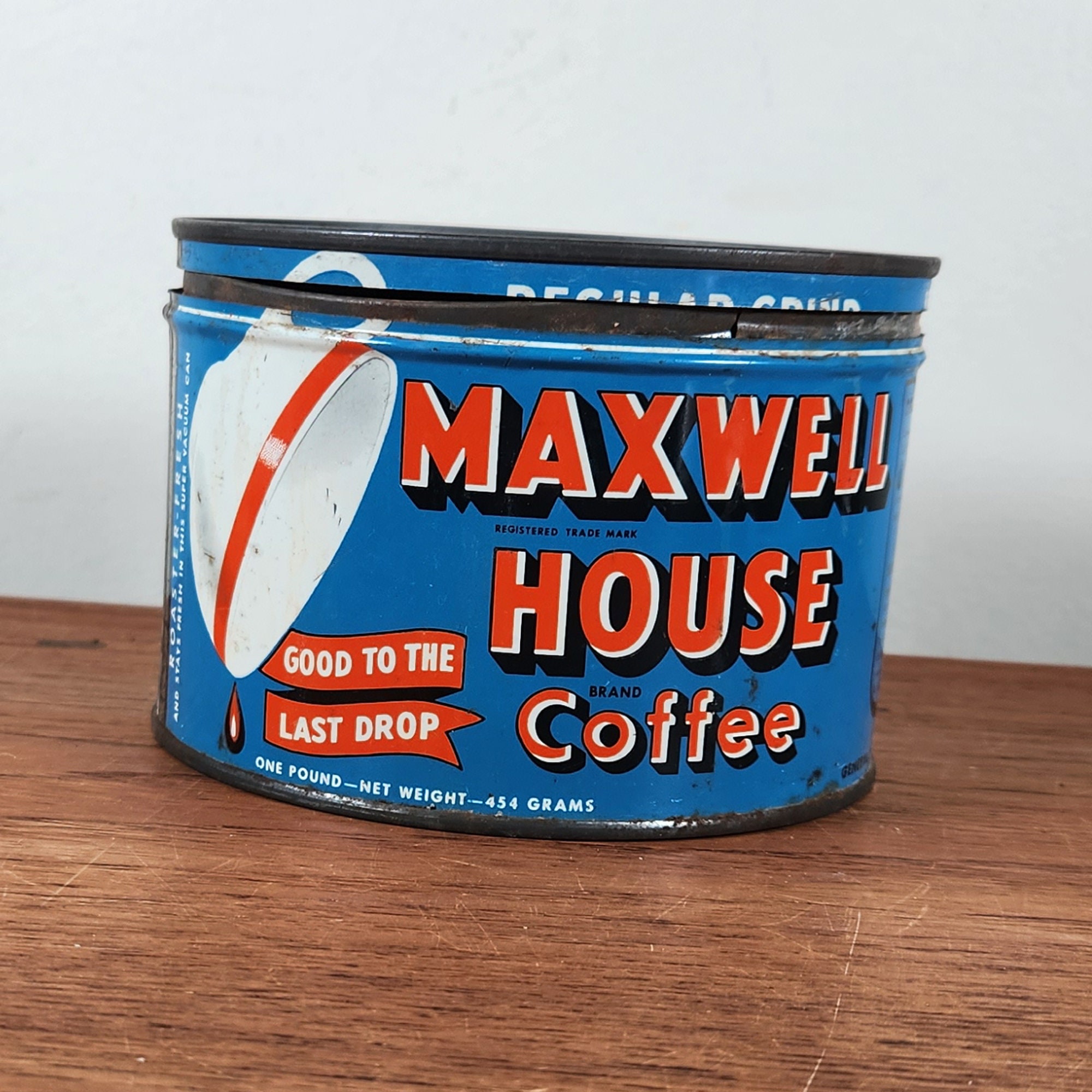 Vintage Maxwell House 1/2 Pound Coffee Tin / Can General