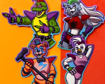 Confezione di adesivi Glamrock Animatronics
