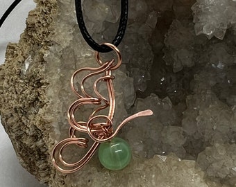Copper wire wrapped butterfly pendant
