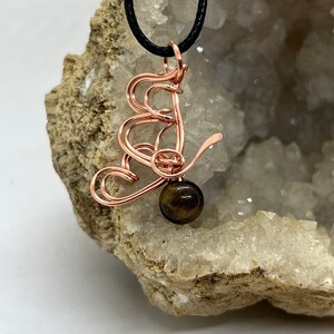 Copper wire wrapped butterfly pendant