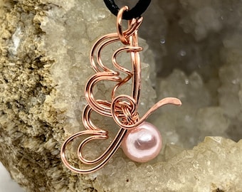 Copper wire wrapped butterfly pendant