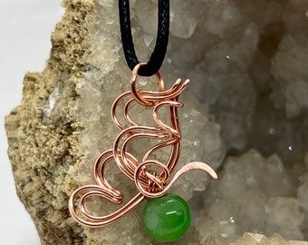 Copper wire wrapped butterfly pendant