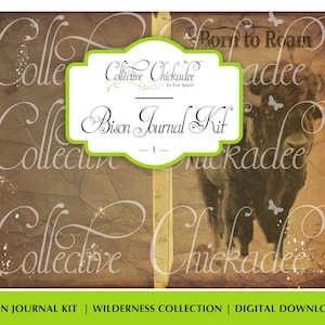 Bison Journal Kit 1, Stampabile, Ephemera, Junk Journal, Vintage, Digitale, Abbellimento, Scrapbook, Download digitale, Download istantaneo