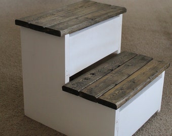 Farmhouse Step stool// Step stool// youth stool//kids step stool// kitchen stool