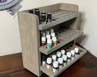72-Bottle Essential Oil Organizer | Display Shelf Storage