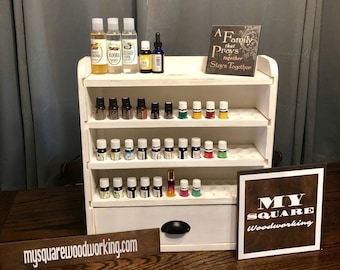 Estante para almacenar aceites esenciales con cajón para accesorios de aceite