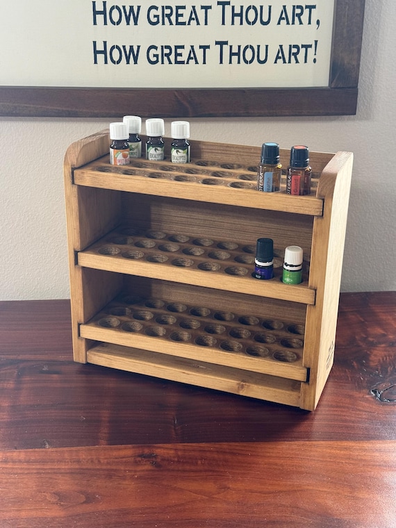 72 Bottle Essential Oil Storage Shelf | Removable Trays    7/26