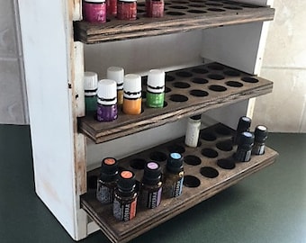 72-Bottle Essential Oil Storage Shelf | Removable Trays