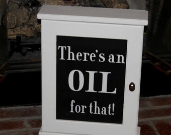 Essential Oil Storage Cabinet, Chalkboard Door, Holds 100+ Bottles