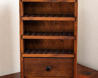 Wooden Essential Oil Storage Shelf with Drawer | Holds 96 Bottles