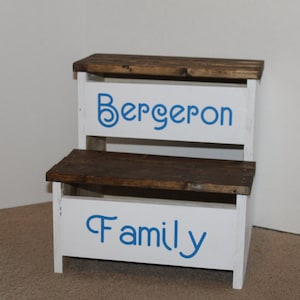 Farmhouse Step stool// Step stool// youth stool// personalized stool//kids step stool// kitchen stool