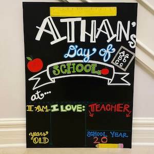 First/last day of school chalkboard