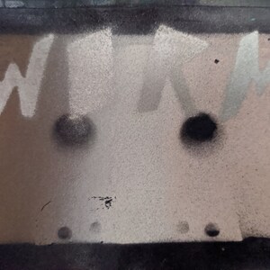 80&#39;s Cassette Tape Sticker - &quot;Tapeworm&quot; - Handmade Stencil Design By Brett Stout - (Photo, Graffiti, Metal, Punk Rock, Painting, Street Art)