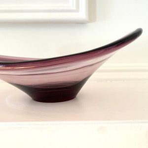 Vintage Ikea Holmegaard Style Violet Art Glass  MCM Danish Glass
