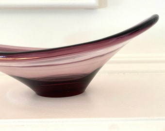 Vintage Ikea Holmegaard-stijl violet kunstglas MCM Deens glas