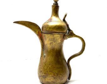 Antique Brass Dallah Turkish Coffee Pot