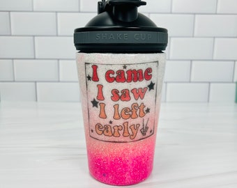 Ich kam ich sah / Linkes Früh / Humor / Ombré / Schädel / Shaker Flasche / Fitnessstudio / Workout / Geschenke für Sie