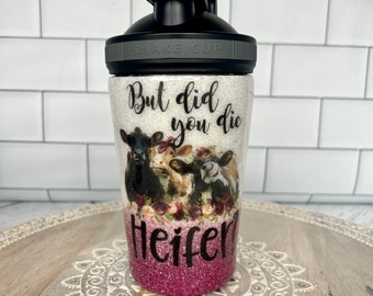 Aber hast du die / Kuh / Färse / Shaker Flasche / Fitnessstudio / Workout / Glitzer