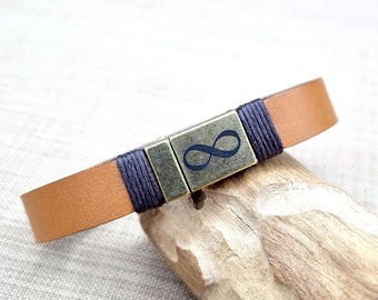 Personalized Leather Memorial Bracelet - Remembrance Gift