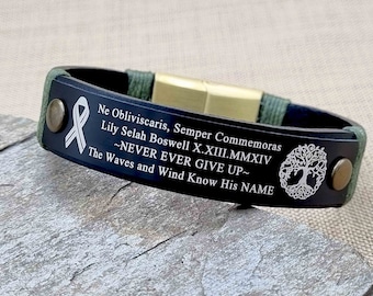 Custom metal memorial bracelets outlet