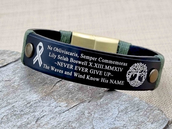 Buy In Memory of Mom Dad Memorial Bracelets for Loss of Mother Dad Grandma  Grandpa Hushband Brother Sister loss of loved one Memorial Gifts Custom  Name Jewelry Sympathy Cuff Remembrance Bangle Online