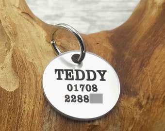 Personalized Dog ID Tag, Deep Engraved Stainless Steel Tag, Pet Jewelry, Design Your Own Pet Tag