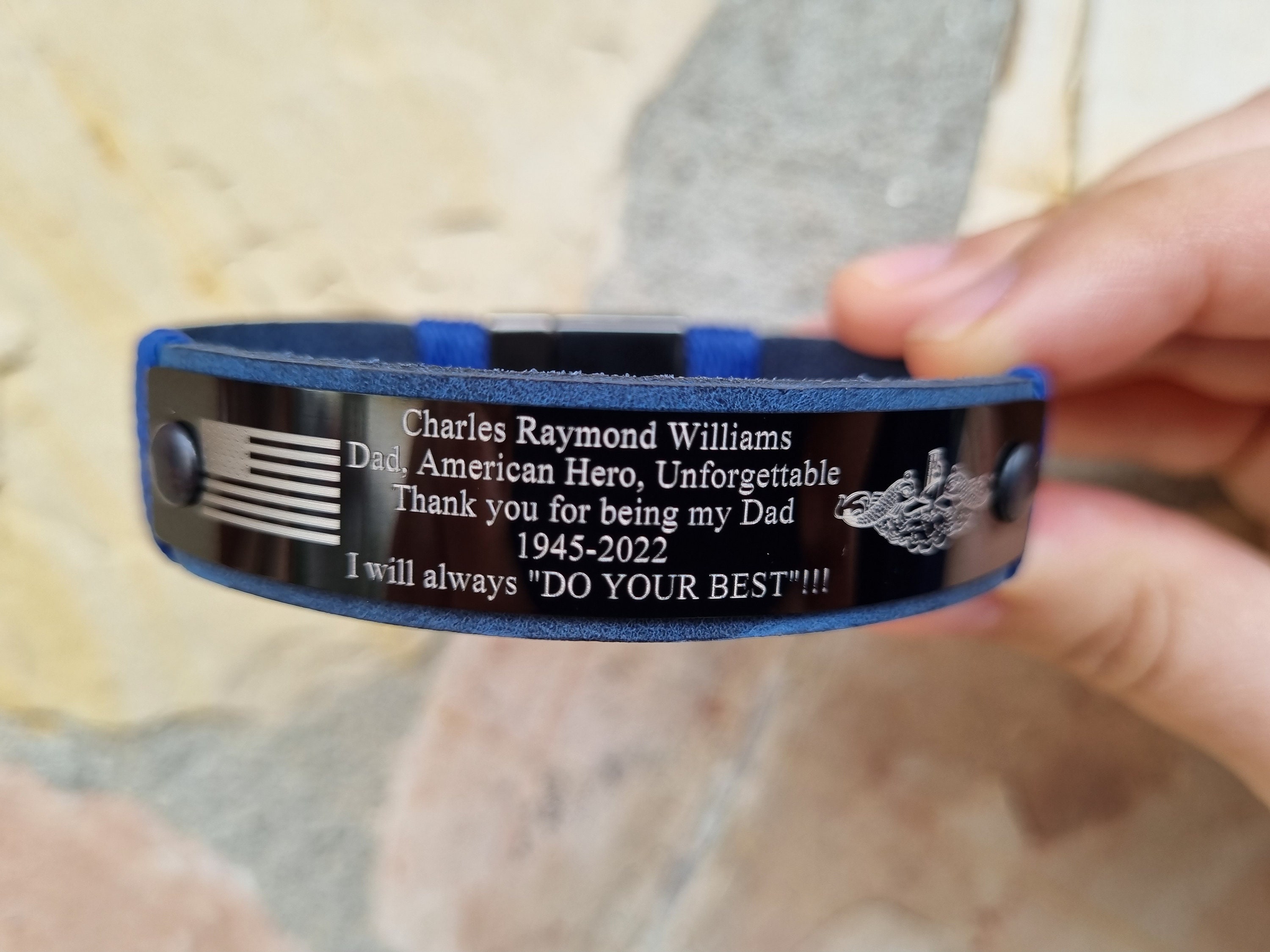 Amazon.com: American Flag Bracelet, US army bracelet, Honor the Fallen  Bracelet, Military Gift, Personalized Mens Cuff, Sterling Silver KIA  Bracelet, Military Bracelets, Army Veterans Gifts : Handmade Products