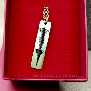 Sterling Silver Soundwave Pendant - Custom QR Code Necklace - Personalized Voice or Heartbeat Jewelry