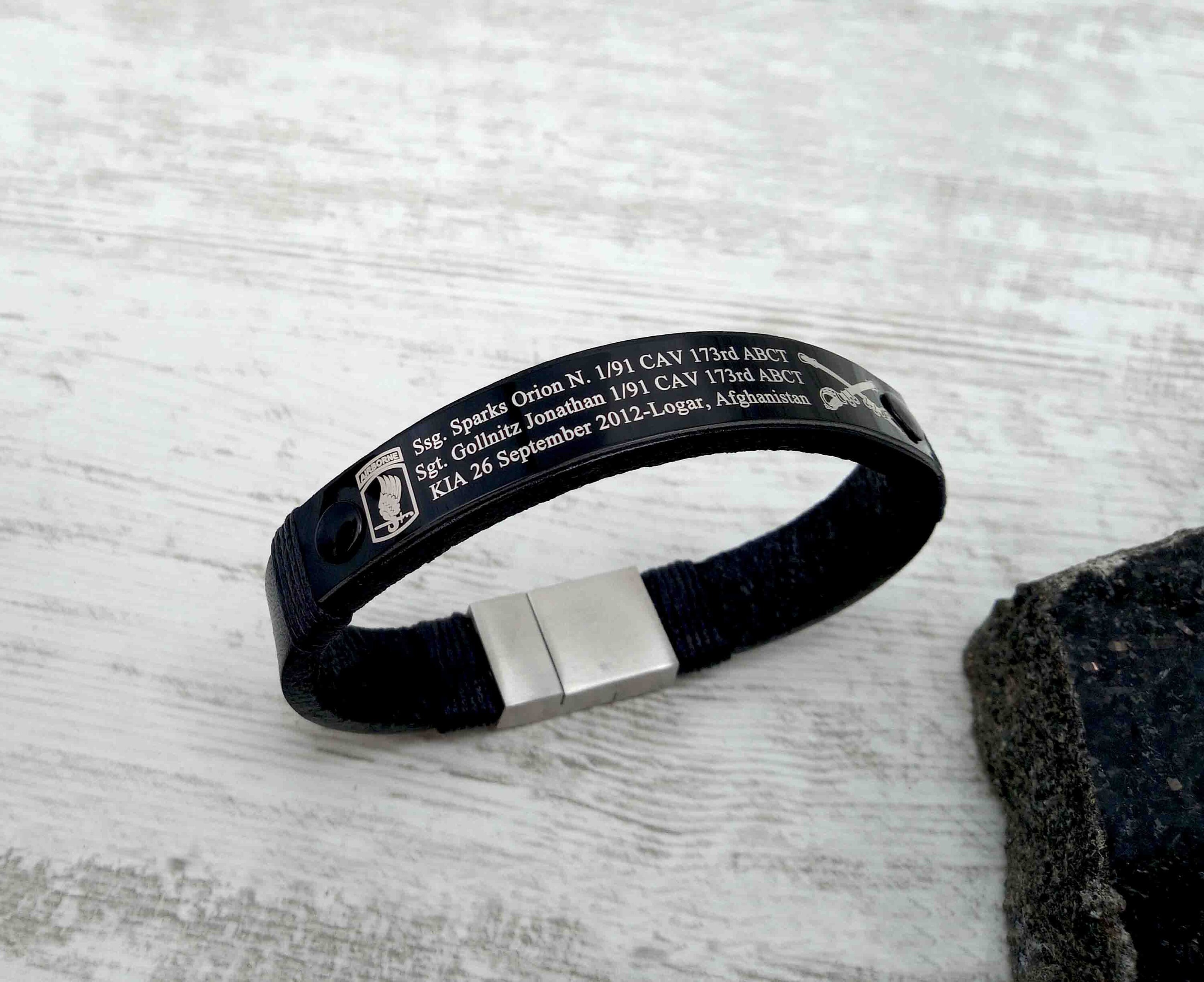 Custom Military Bracelet KIA Bracelet In Loving Memory Etsy