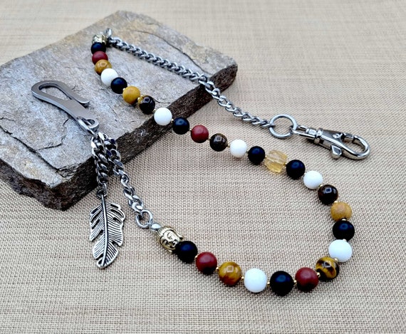 小物 walletchain +necklace Made in Japan Brass Wallet Chain Knitted Handmade Eagle Hook