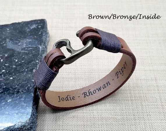 Buy Men Gift Ideas  Genuine Leather Bracelet personalized Online in India   Etsy