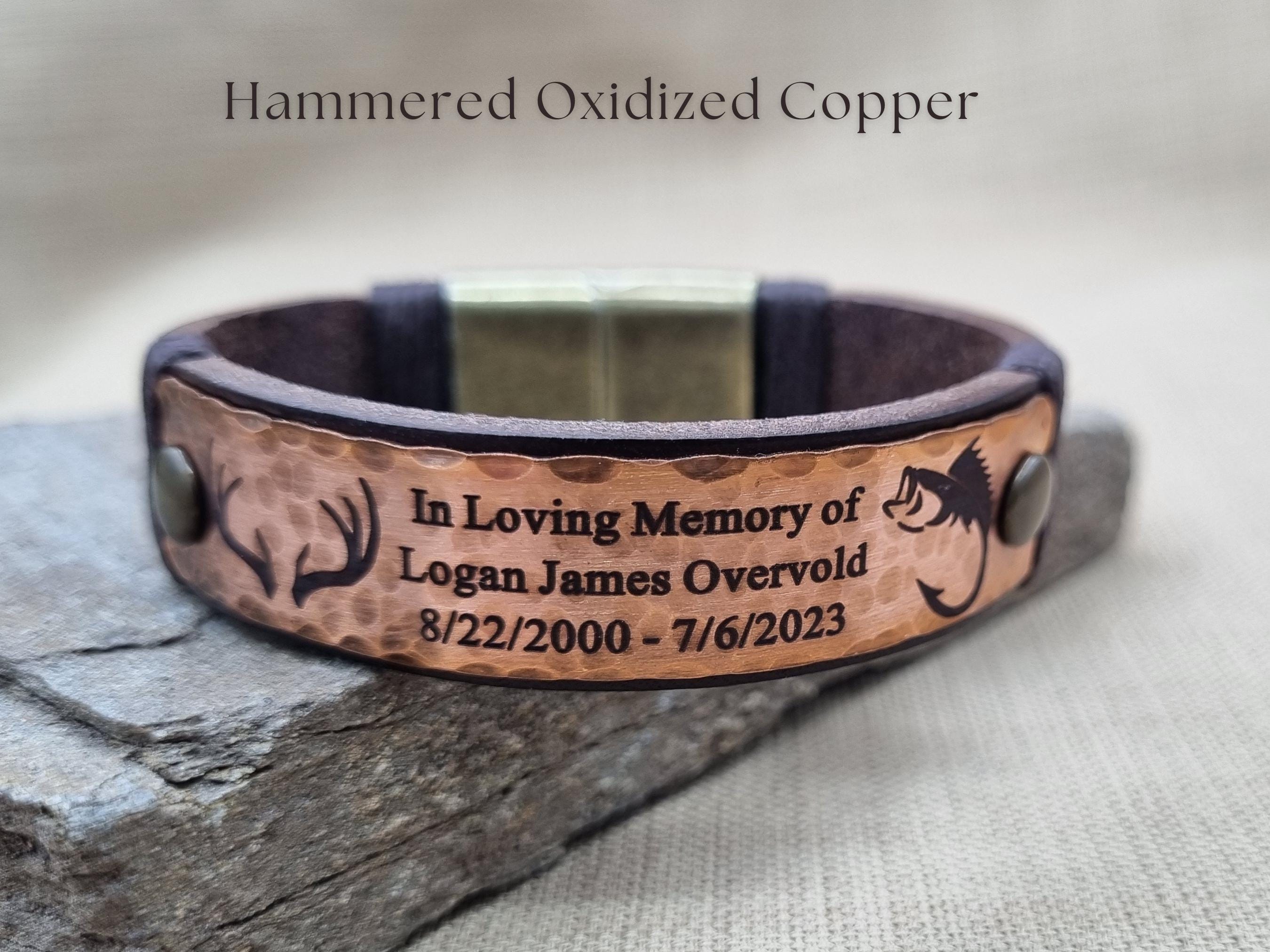 Custom Military Memorial Leather Bracelet Army Remembrance KIA Bracelet Engraved Memorial Day Gift for Veteran Fallen but Not Forgotten Etsy