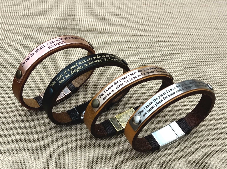 Bible Verse Bracelet Personalized Christian Jewelry Gifts Etsy