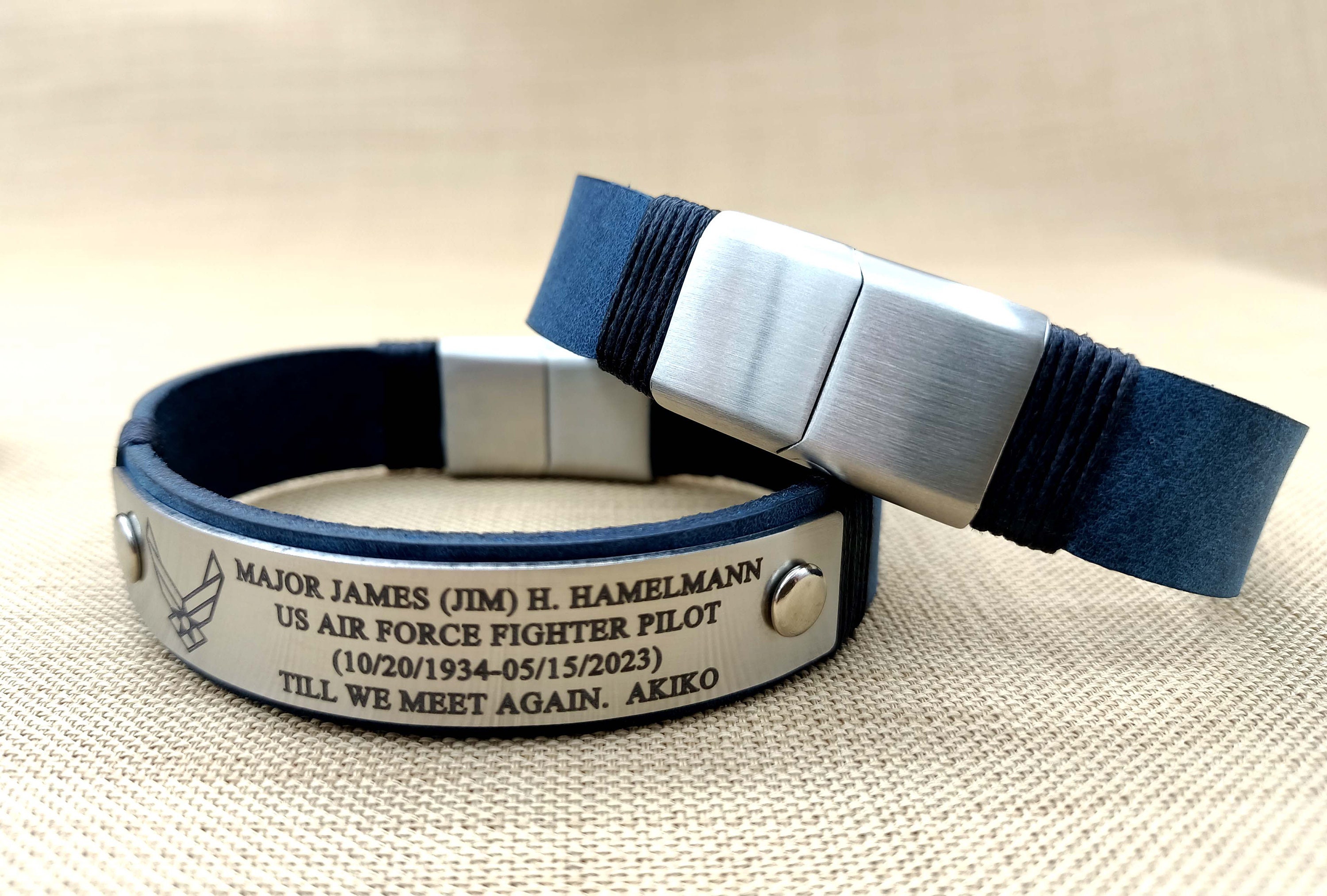 Buy Personalized Military Memorial Bracelet, Custom KIA Bracelet, in Loving  Memory, Loss of Friend, Army Veteran, Handcrafted Leather Bracelet Online  in India - Etsy