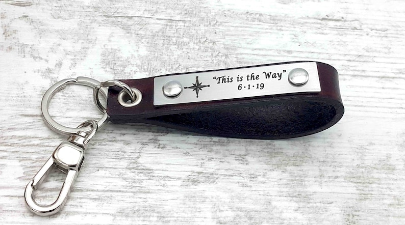 custom coordinates leather keychain for mens gps coordinates key chain for him engraved coordinates keychain personalized gift travel gift