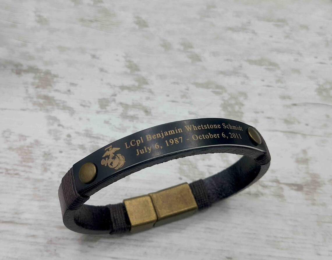 US Army Military Memorial Bracelet KIA Bracelet Military Etsy