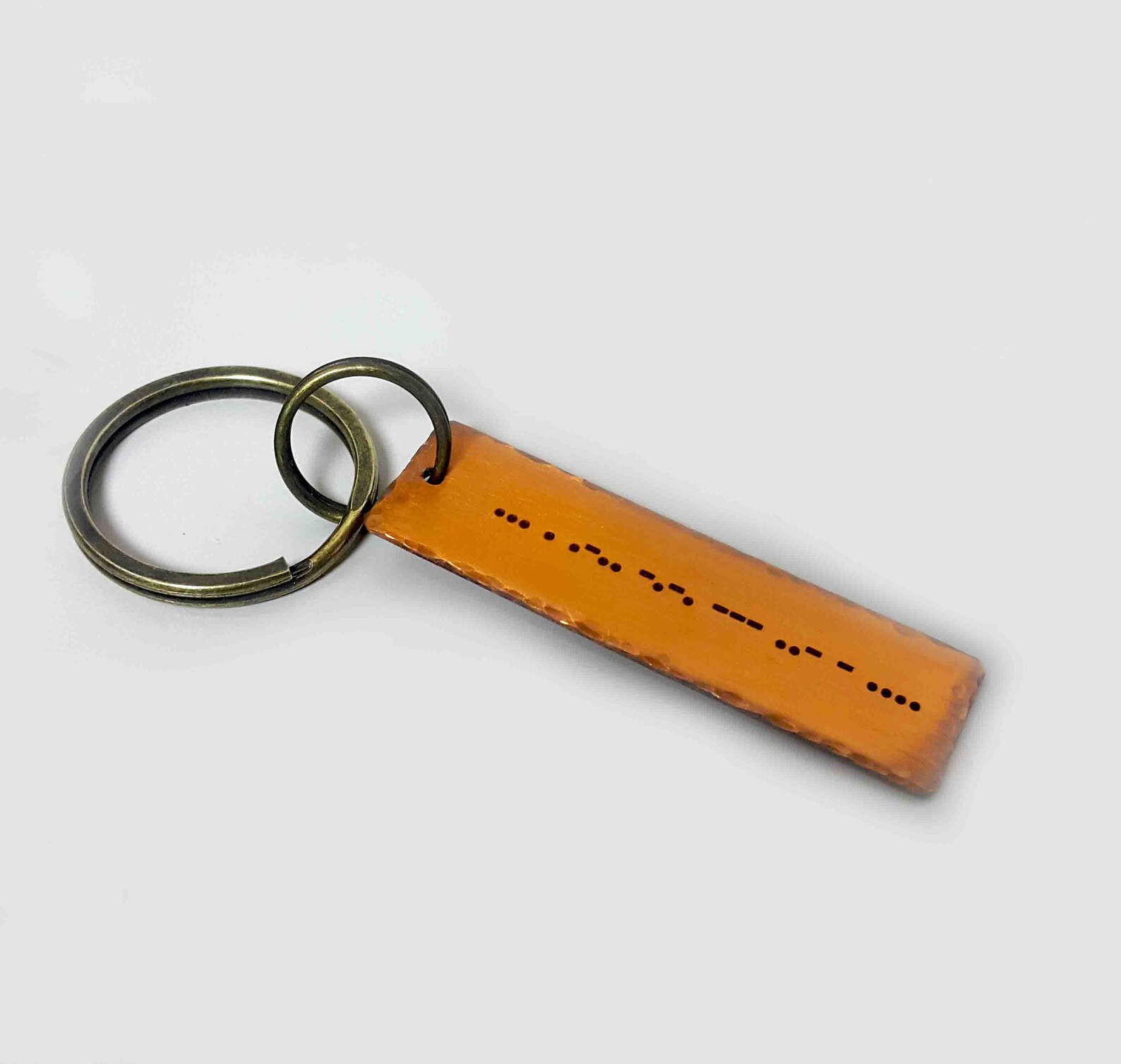 7th Anniversary Copper Gifts Copper Morse Code Keychain Etsy