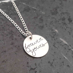 Colar personalizado escrito à mão, joias escritas à mão, caligrafia real, lembrança de caligrafia, colar com assinatura