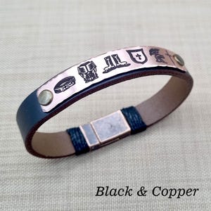 Armor of God Leather Bracelet – Engraved Christian Jewelry – Ephesians 6 Faith Bracelet