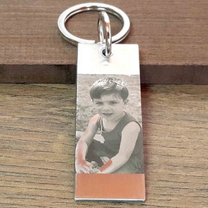 Custom Photo Keychain - Personalized Family Picture Keychain Keepsake