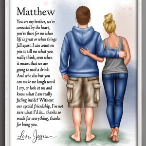 Brother Sister Gift, Christmas Gift For Brother From Sister, Birthday Present