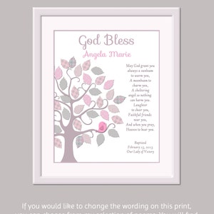 Girls Baptism Gift Baptism Gift For Girls Girls Christening Gift Christening Gift For Girls Baptism Print Baptism Sign image 1