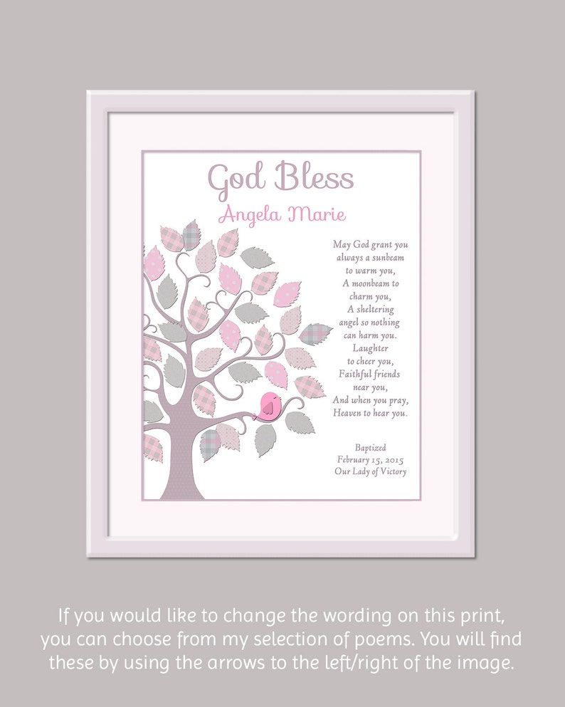 Girls Baptism Gift Baptism Gift For Girls Girls Christening Gift Christening Gift For Girls Baptism Print Baptism Sign image 1