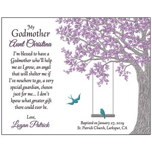 Personalized Godmother Gift Gift For Godmother Gift From Godchild Godmother Poem Godmother Print image 8