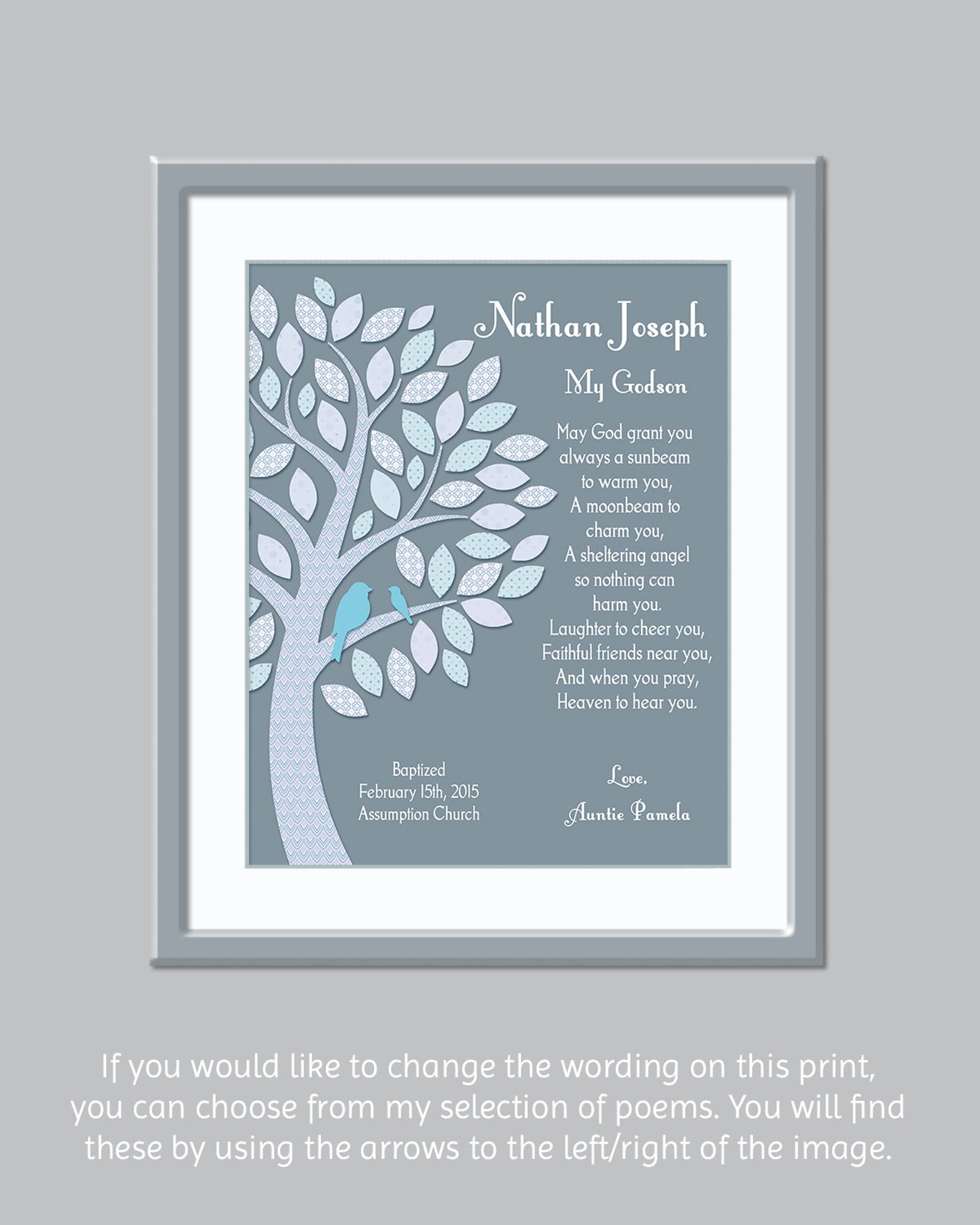 Baptism Gift For Godchild Baptism for Godson Personalized Etsy
