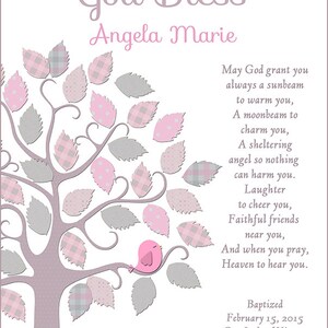 Girls Baptism Gift Baptism Gift For Girls Girls Christening Gift Christening Gift For Girls Baptism Print Baptism Sign image 2