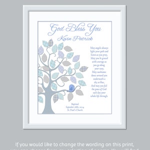 Baby Baptism Gift Baptism Print personalized baptism gift Unique Baptism Gift Baby Dedication Gift Catholic Baptism Gift image 1