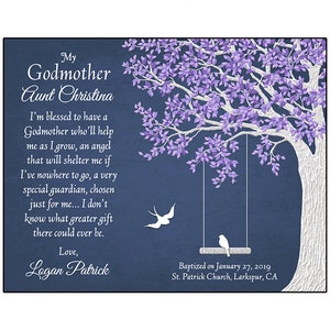 Personalized Godmother Gift Gift For Godmother Gift From Godchild Godmother Poem Godmother Print image 6