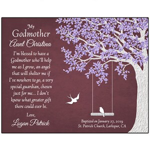 Personalized Godmother Gift Gift For Godmother Gift From Godchild Godmother Poem Godmother Print image 7