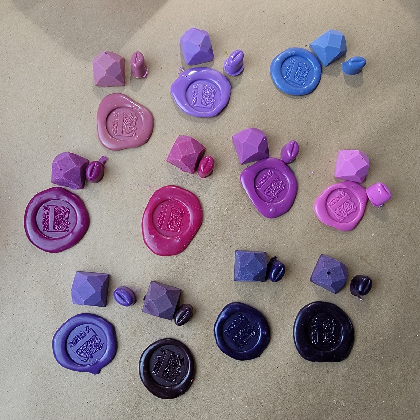 Matte Violets Crystal Wax Seals Handmade sealing wax Etsy